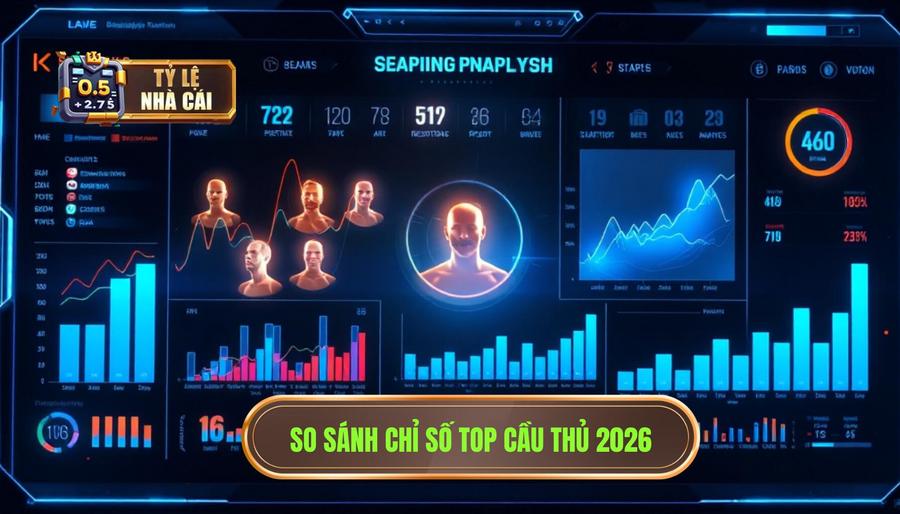 So sánh chỉ số top cầu thủ 2026