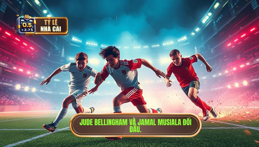 Jude Bellingham và Jamal Musiala đối đầu